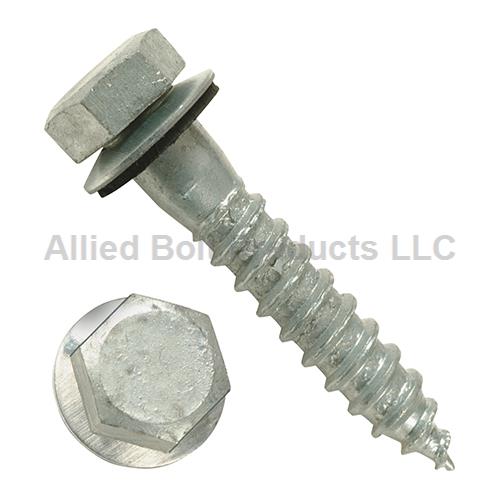 1/4" X 4" HEX LAG SCREW W/ PERMASEAL™ WASHER Allied Bolt Products LLC